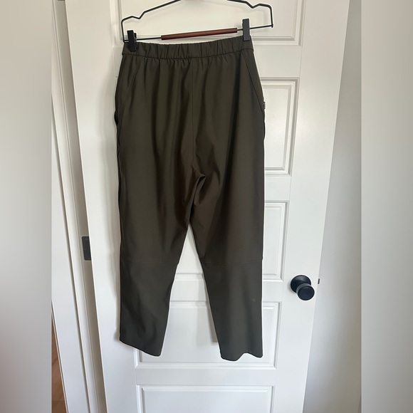 Lululemon Athletica Essential High Rise Trousers Dark Olive - Picture 3 of 5